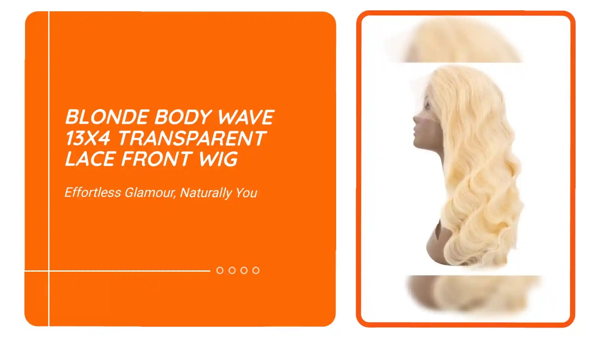 Blonde Body Wave 13x4 Transparent Lace Front Wig by@Outfy