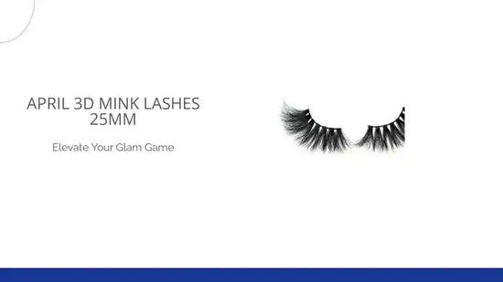 April 3D Mink Lashes 25mm by@Outfy